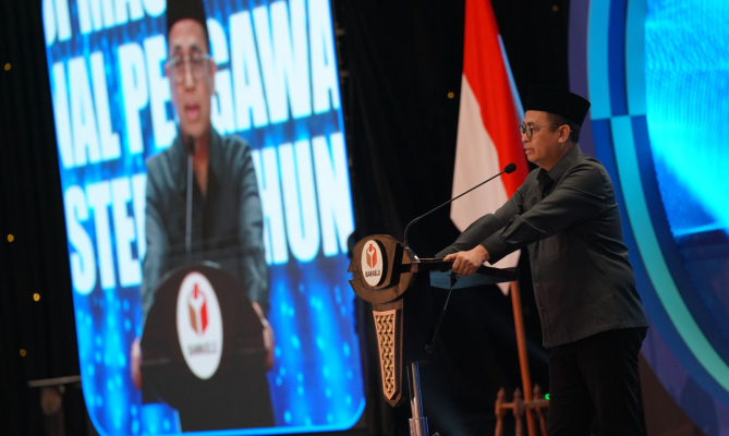 Anggota Bawaslu Puadi dalam forum Penguatan Kelembagaan Divisi Pencegahan, Parmas dan Humas, serta Evaluasi Prioritas Nasional PDPB Semester I Tahun 2026 di Jakarta, Senin (20/7/2026).