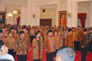 Sebanyak 34 Kabinet Meteri  dilantik Masa Bakti tahun 2014 -2019 di Istana Negara Jakarta, Senin (26/10).